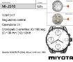 Imagen de Movimiento de pulsera de cuarzo Miyota JS16