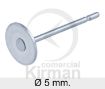 Imagen de Disco plano con palillo Ø 5 mm Plata 925