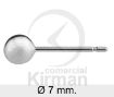 Imagen de Pendiente de bola con palillo Ø 7 mm. Plata 925
