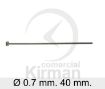 Imagen de Remache con media bola 40 mm.  (Ø 0.7 mm.) Plata 925