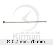 Imagen de Remaches con media bola 27 mm. (Ø 0.5 mm.) Plata 925