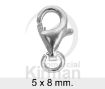 Imagen de Mosquetón lágrima con anilla 5 x 8 mm Plata 925