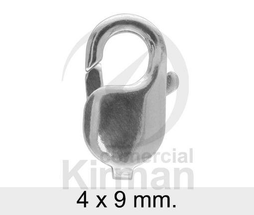 Imagen de Mosquetón plano 4 x 9 mm. Plata 925