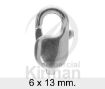 Imagen de Mosquetón plano 6 x 13 mm. Plata 925