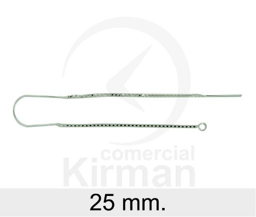 Imagen de Pendiente con cadena 25 mm. Plata 925