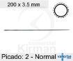Imagen de Limatón Vallorbe redonda - Picado 2 normal L: 200 mm LH2602-00-2