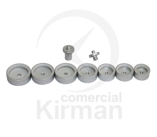 Imagen de Surtido de 7 tases y 2 adaptadores intermedios para fondos tipo RX