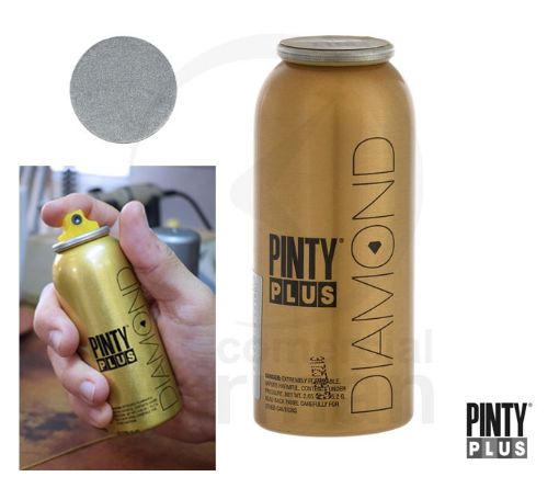 Imagen de Spray Pintyplus Diamond Color silver 140 cc.
