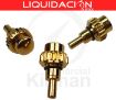 Imagen de Pulsador dorado con botón con botón con Ø 2.50 mm, tubo 500 y largo de 5.70 mm Bolsa de 3 uds