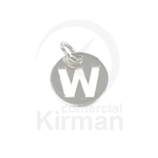 Imagen de Colgante letra W 11.0 mm Plata 925