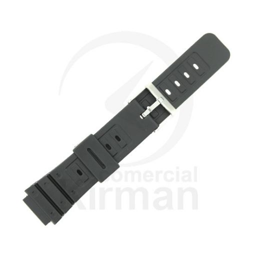 Imagen de Correa de goma con taco de color negra de 18 mm