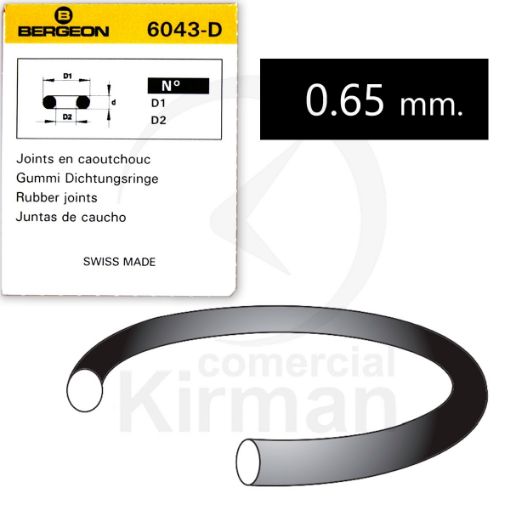 Imagen de Bergeon junta redonda 0.65 mm. de grosor - 6043-D002 NO 21