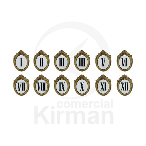 Números Romanos con Moldura 44 mm 