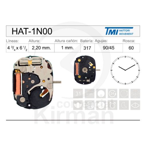 Movimiento Hattori 1N00 