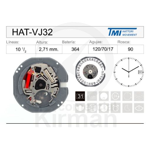 Movimiento Hattori VJ32