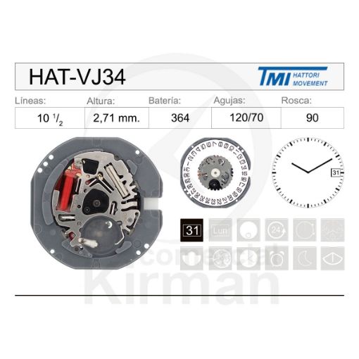 Imagen de Movimiento de pulsera Hattori VJ34