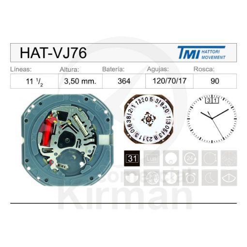 Imagen de Movimiento de pulsera Hattori VJ76