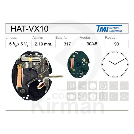 Movimiento Hattori VX10