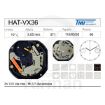 Imagen de Movimiento de pulsera  Hattori VX36