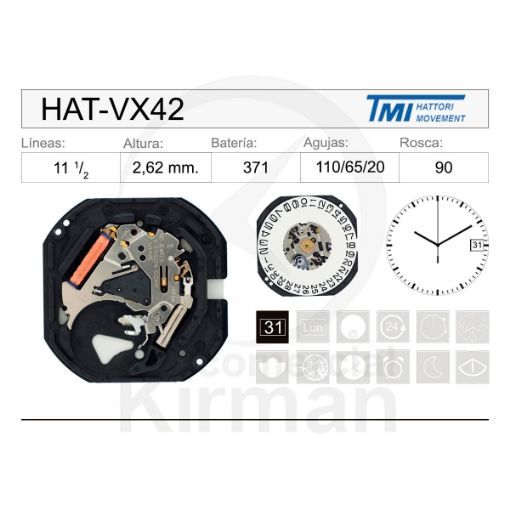 Movimiento Hattori VX42 