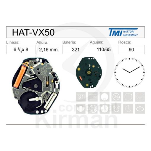 Movimiento Hattori VX50