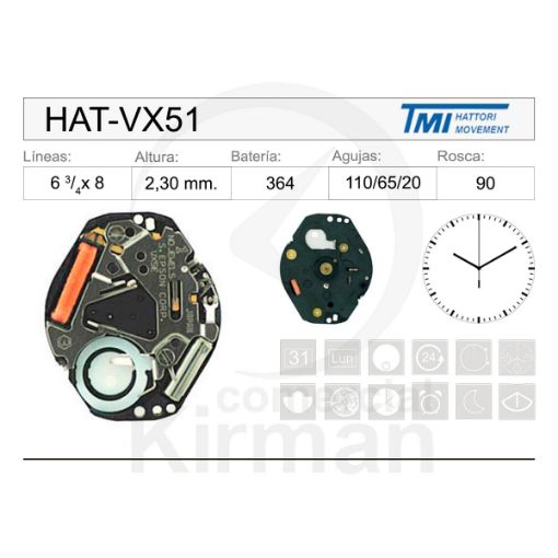 Movimiento Hattori VX51