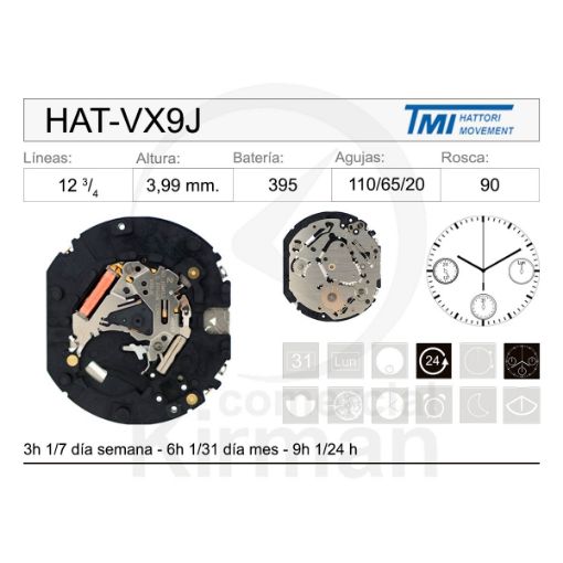 Movimiento Hattori VX9J
