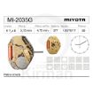 Imagen de Movimiento de pulsera de cuarzo Miyota 2035 dorado