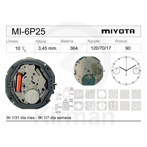 Miyota 6P25 Original 
