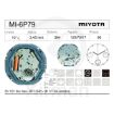 Imagen de Movimiento de pulsera de cuarzo Miyota 6P79