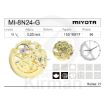 Imagen de Movimiento de pulsera mecánico automático Miyota 8N24 dorado tipo skeleton