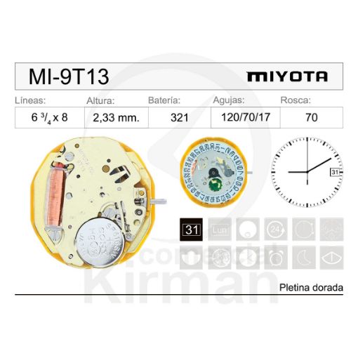Movimiento Miyota 9T13 Original