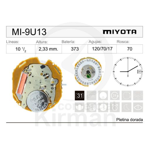Movimiento Miyota 9U13 Original