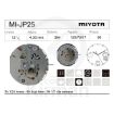 Imagen de Movimiento de pulsera de cuarzo Miyota JP25