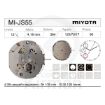 Imagen de Movimiento de pulsera de cuarzo Miyota JS55