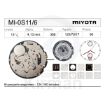 Imagen de Movimiento de pulsera de cuarzo Miyota OS11 con calendario a las 6h