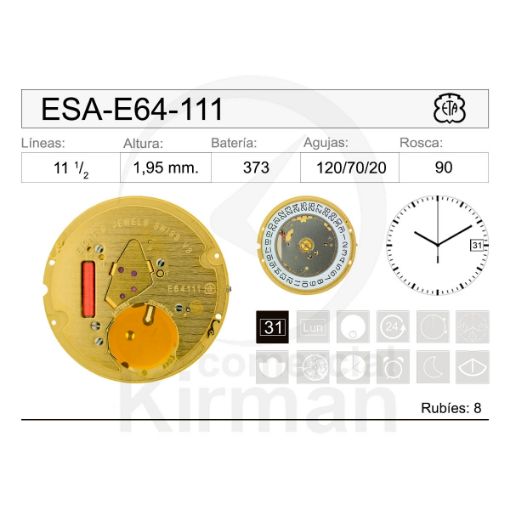 Movimiento ETA E64.111 Original