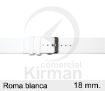 Imagen de Correa silicona Roma color blanca 18 mm