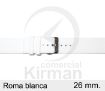 Imagen de Correa silicona Roma color blanca 26 mm