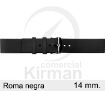 Imagen de Correa silicon Roma color negra 14 mm