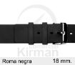 Correa Silicona Roma 18 mm Negra