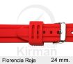 Imagen de Correa silicona Florencia de color roja de 24 mm