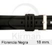 Imagen de Correa silicona Florencia color negra 18 mm