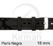 Imagen de Correa silicona París color negra 18 mm