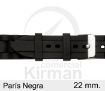 Imagen de Correa silicona París color negra 22 mm