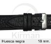 Correa Piel Huesca Negra 18 mm