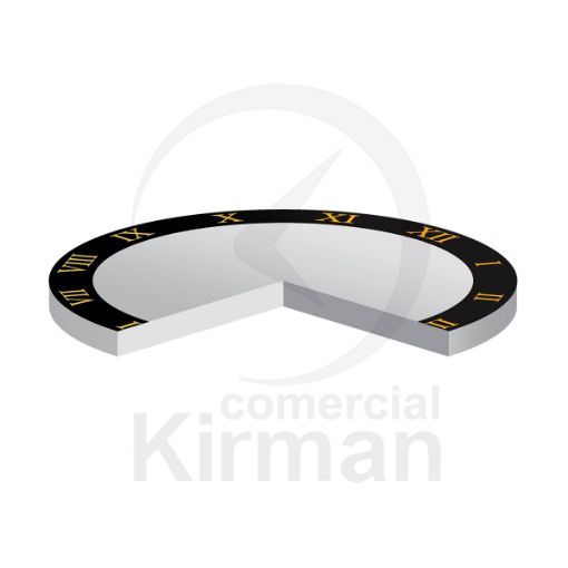 Imagen de Cristal mineral plano con bisel negro Ø 18.0 mm G. 1mm.
