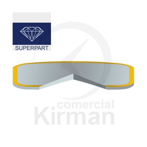 Imagen de Cristal zafiro rectangular óptico Cart 1.00 mm grosor 25.4 x 29.4 mm