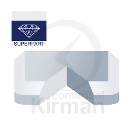 Imagen de Cristal zafiro cuadrado bombé Cart 2.00 mm grosor  2.50 mm altura