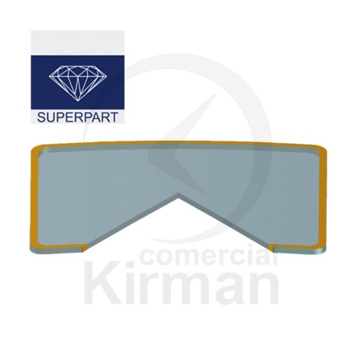 Imagen de Cristal zafiro rectangular bombé Cart 1.05 mm grosor  2.78 mm altura 29.10 x 30.30 mm